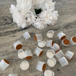 24 Pieces Silicone Chair Leg Protectors with Felt Chair Leg Covers for Hardwood